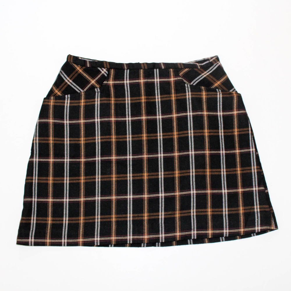 90s Vintage American Outpost Plaid Mini Skirt 4